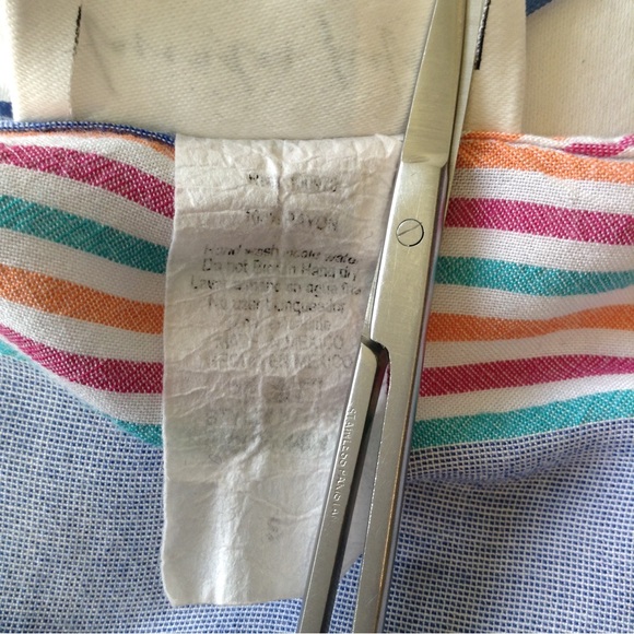 Lavender Field Top Boho Striped Tie Front Crop size small - Picture 4 of 9